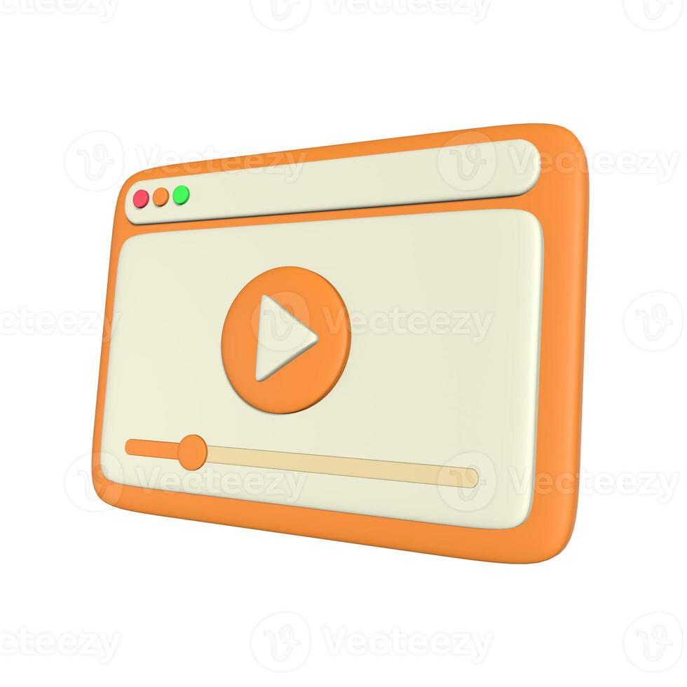 3D Stylized Video Player Illustration photo