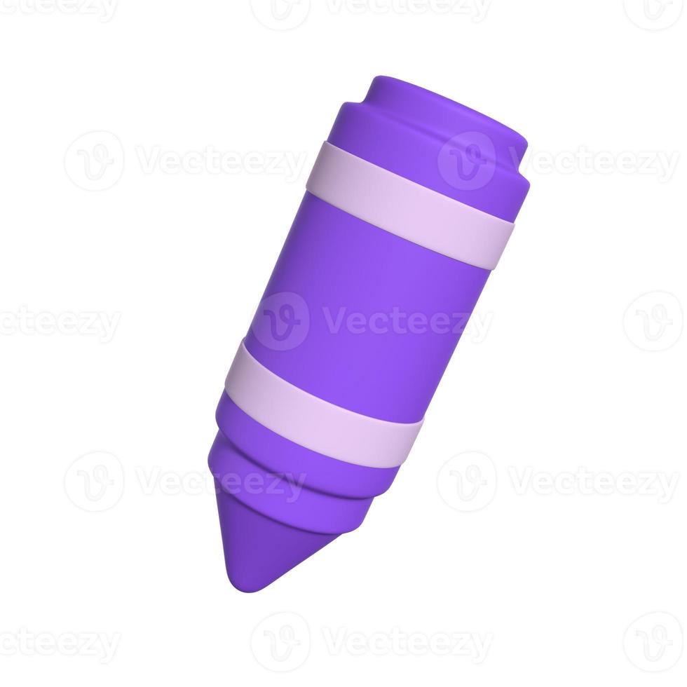 Stylized 3D Crayon Illustration Design photo