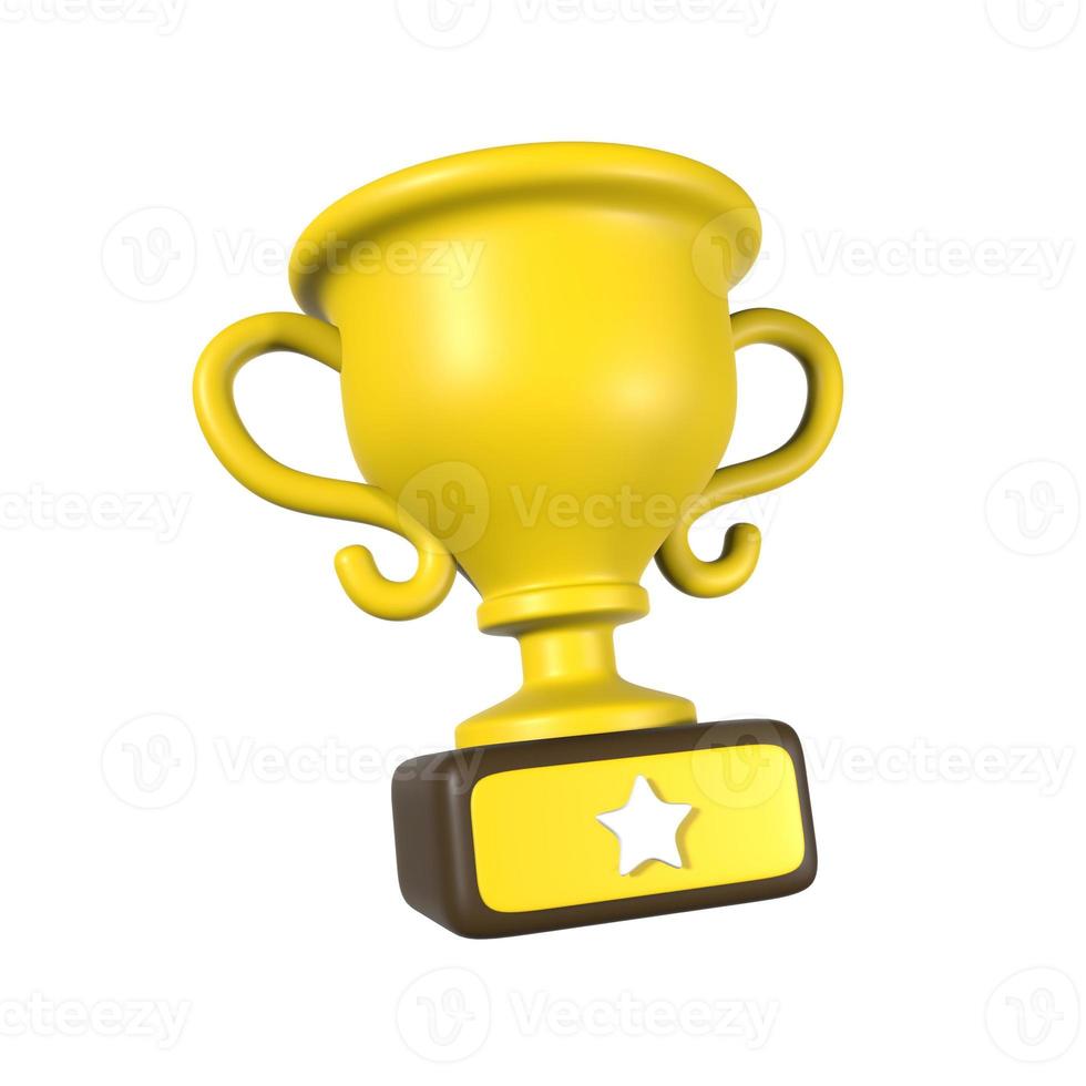 Stylized 3D Trophy Illustration Design photo