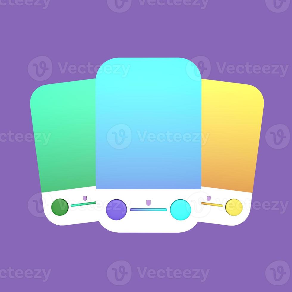 Stylized 3D Gradient Color Palette Illustration photo