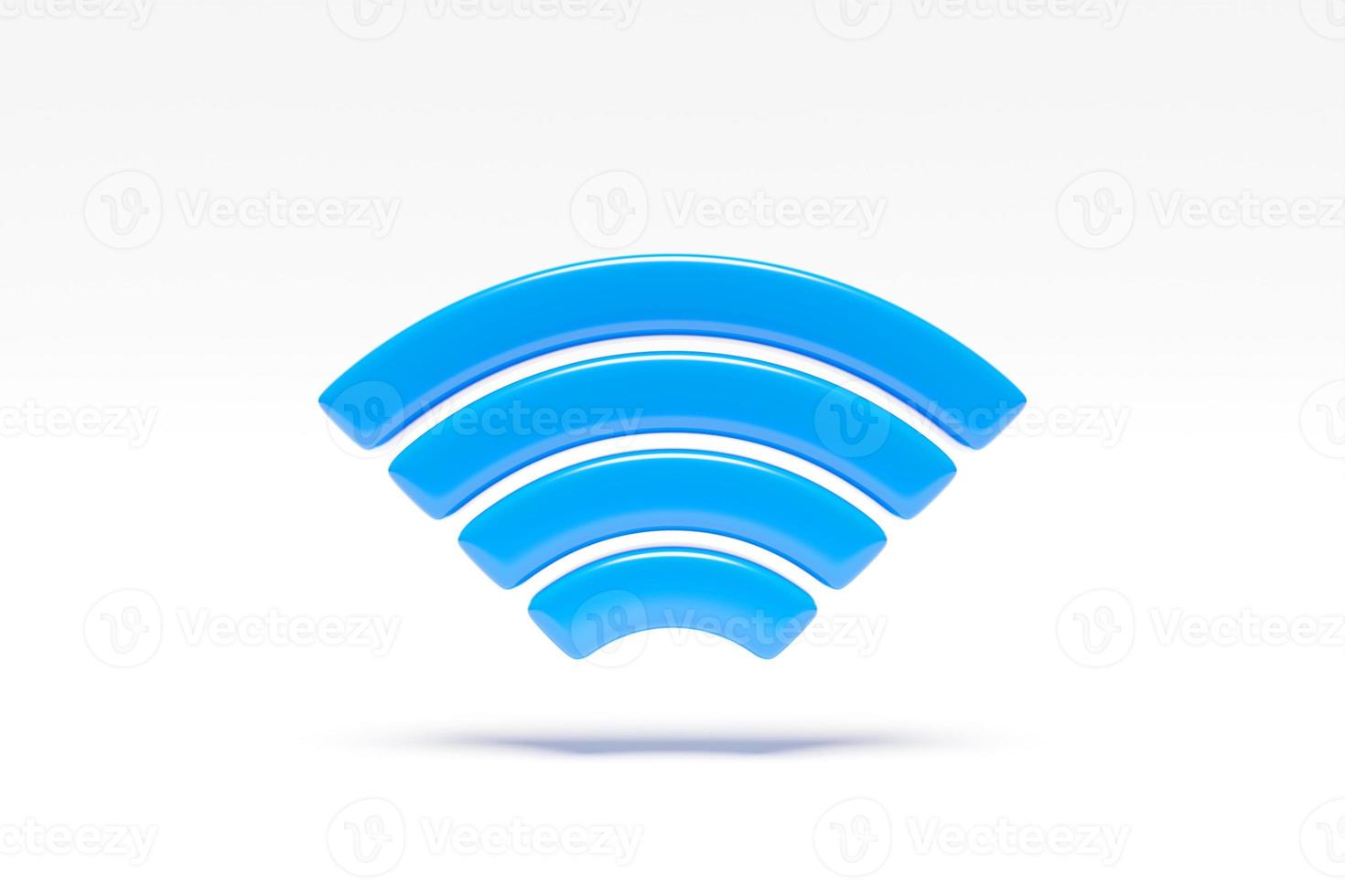 3D illustration of a working cellular connection WI-fi on a white background. photo