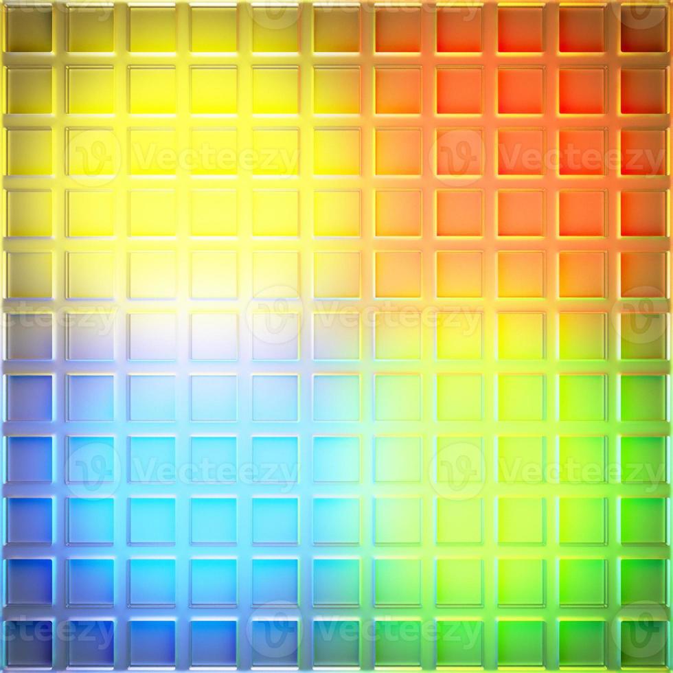 3d illustration of rows of colorful polygones. Parallelogram pattern. Technology geometry  background photo
