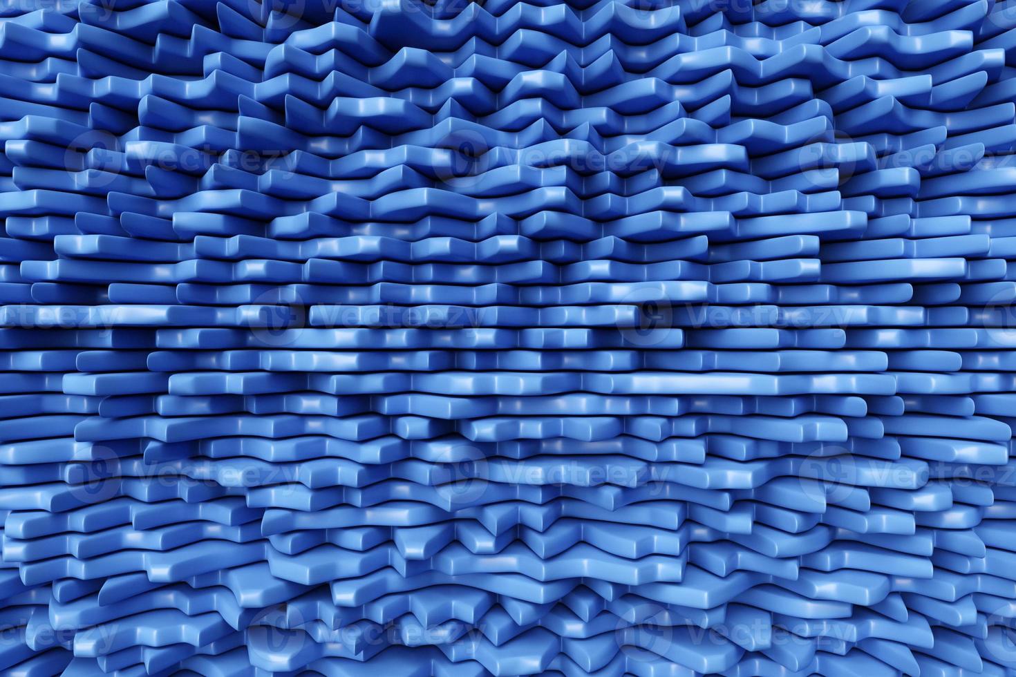 3D illustration of a hypnotic pattern.  Abstract blue  background design photo