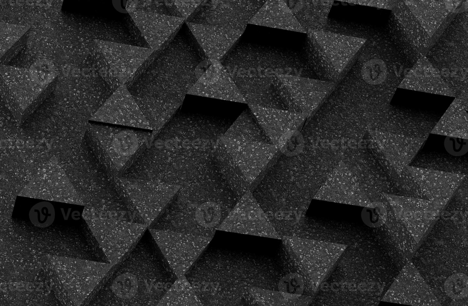 Dark triangle pattern backdrop background. 3D rendering. photo