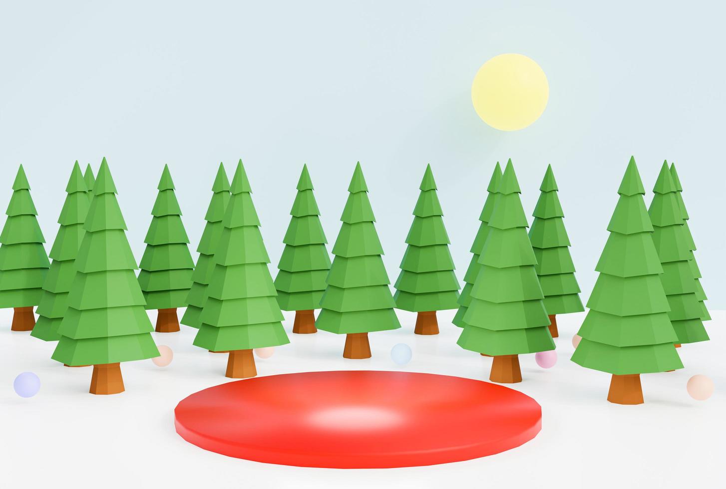 Prodium Christmas day and new year winter season Christmas day 3d render photo