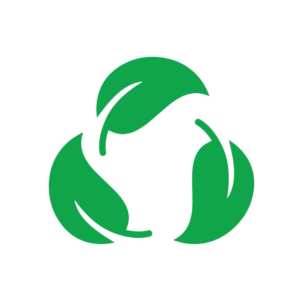 Biodegradable recyclable plastic free package icon. Vector bio recyclable degradable label logo template. EPS 10.