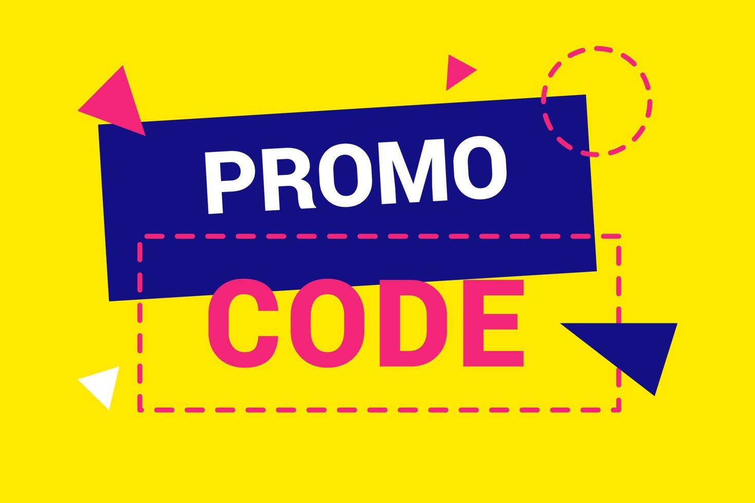 Promo code, coupon code. Flat vector set design illustration on white background. EPS 10
