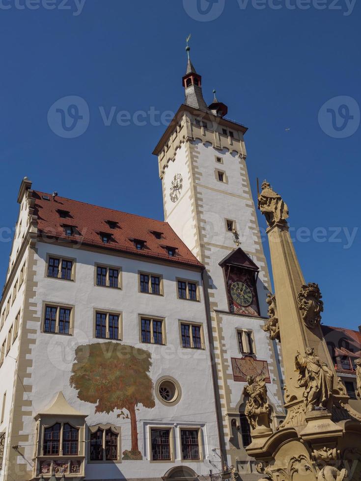 The city of Wuerzburg at the river main photo