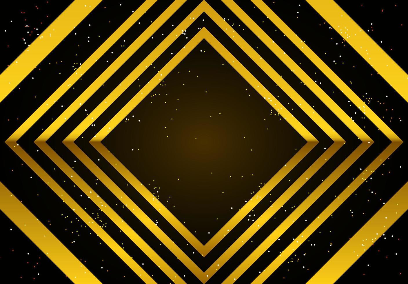 diseño de fondo geométrico diagonal negro y dorado vector