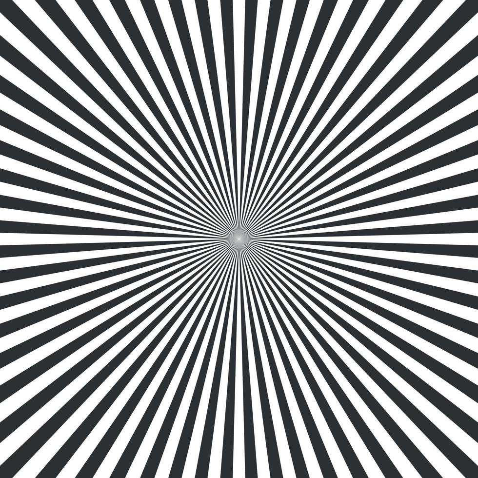 Radial black and white rays, web template texture background - Vector