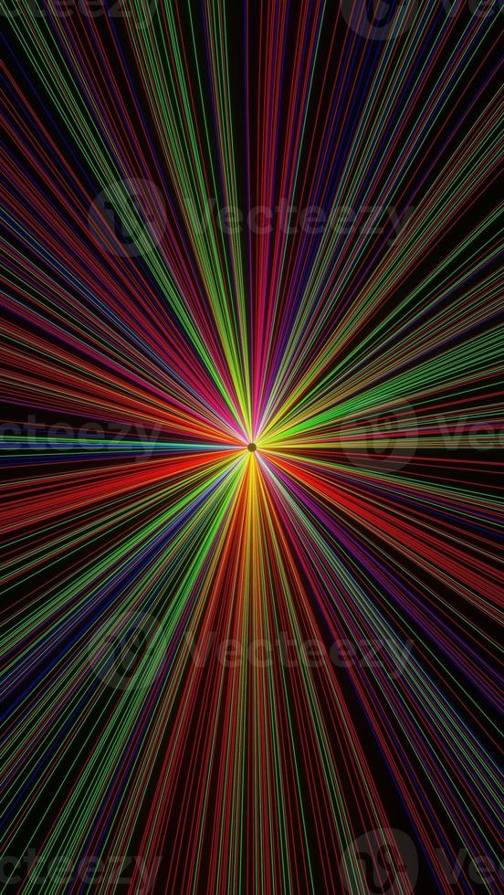 Abstract futuristic rotating neon Lights line Background 3D vertical rendering photo