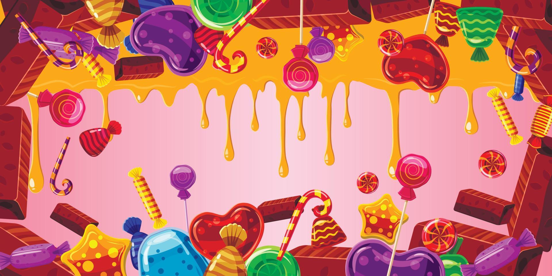Chocolate factory banner horizontal, cartoon style vector