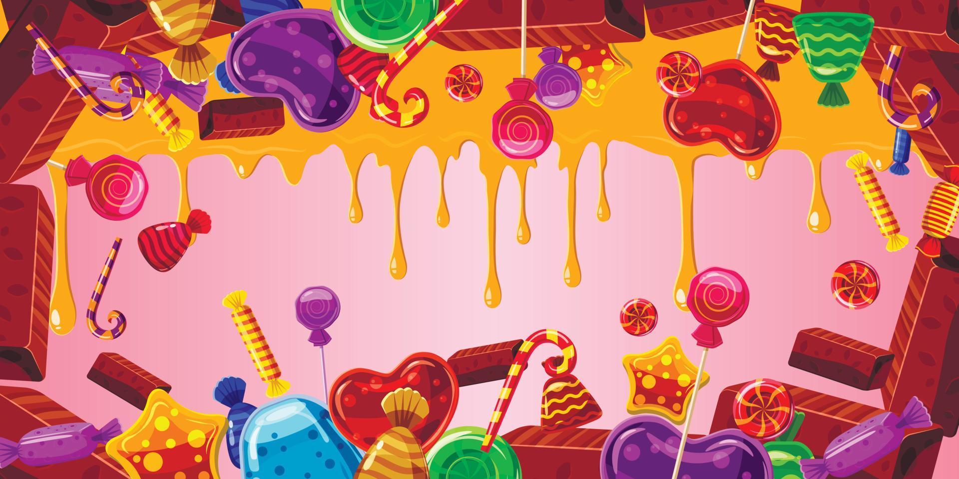 Chocolate factory banner horizontal, cartoon style vector