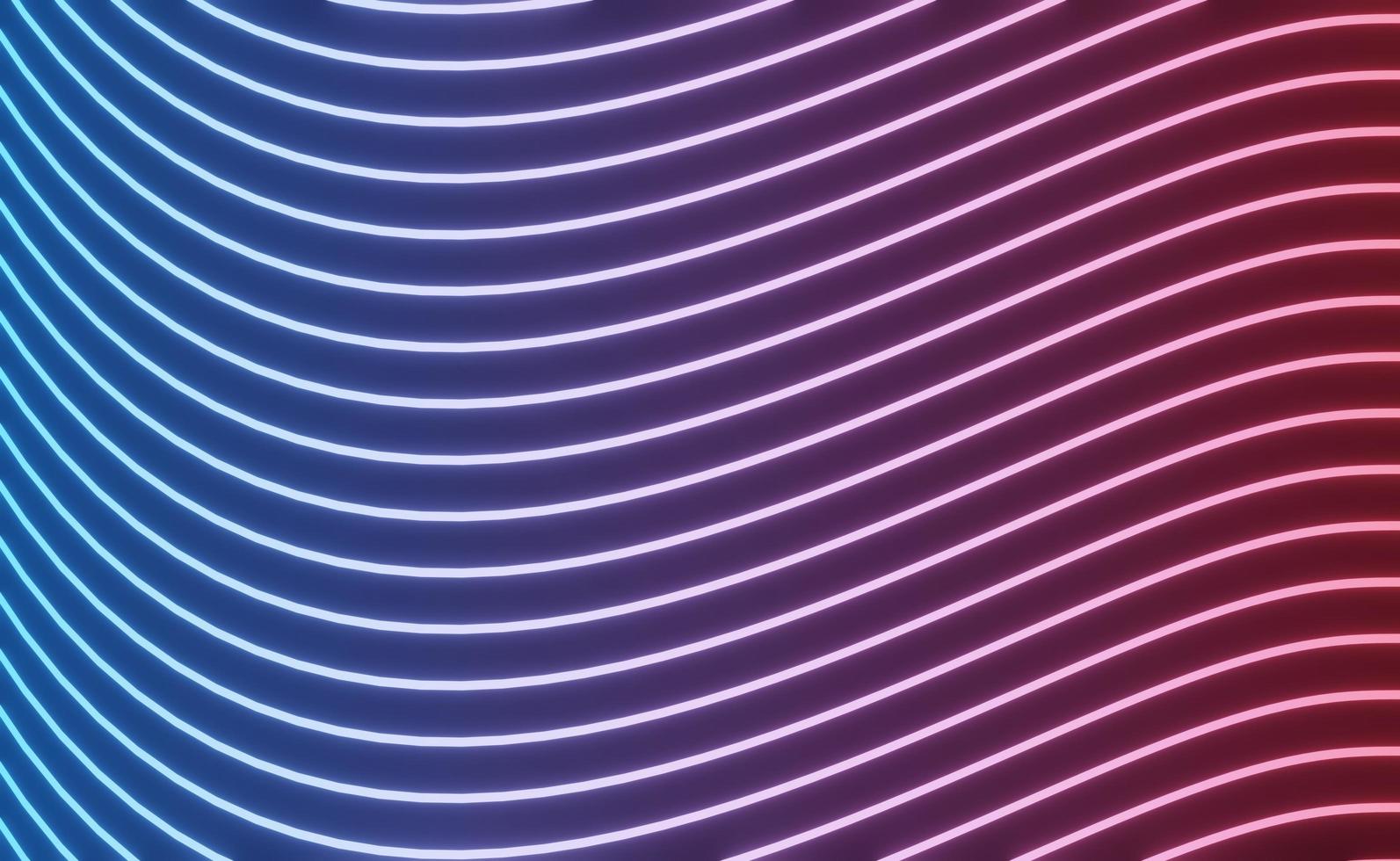 3d render of RGB neon light on darkness background. Abstract Laser lines show at night. Ultraviolet spectrum beam scene photo