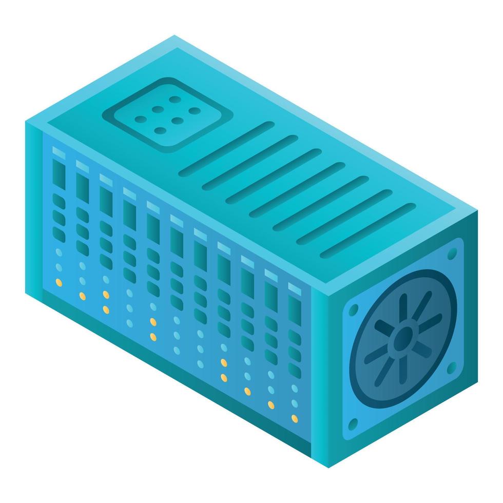 Mining farm ventilator icon, isometric style vector