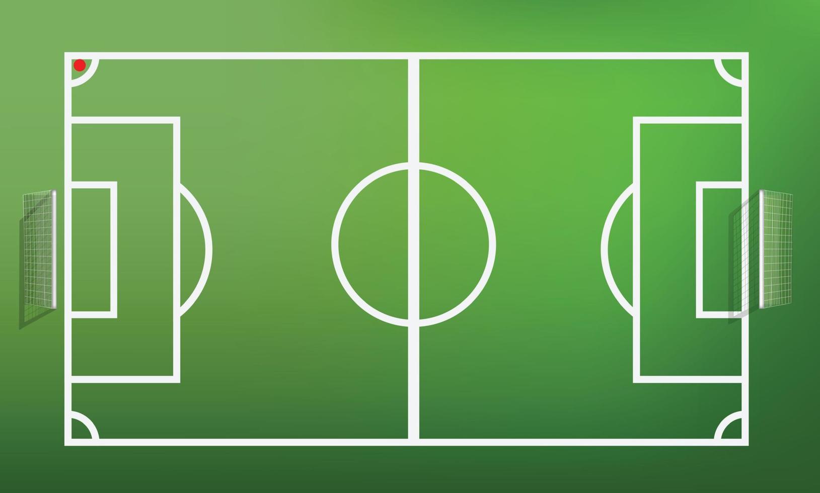 fondo de concepto de campo de fútbol de vista superior, estilo realista vector