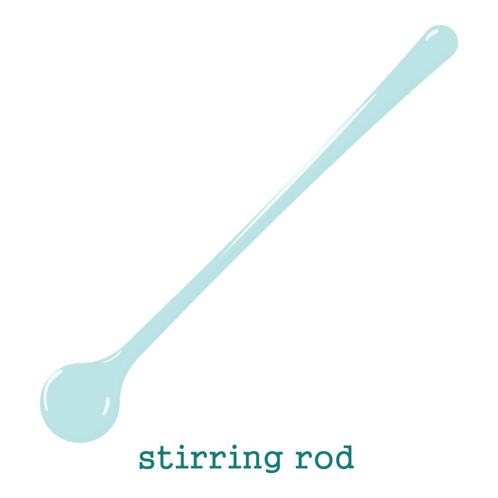 Stirring rod icon, cartoon style vector