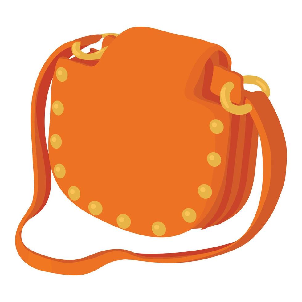 Woman handbag icon, cartoon style vector