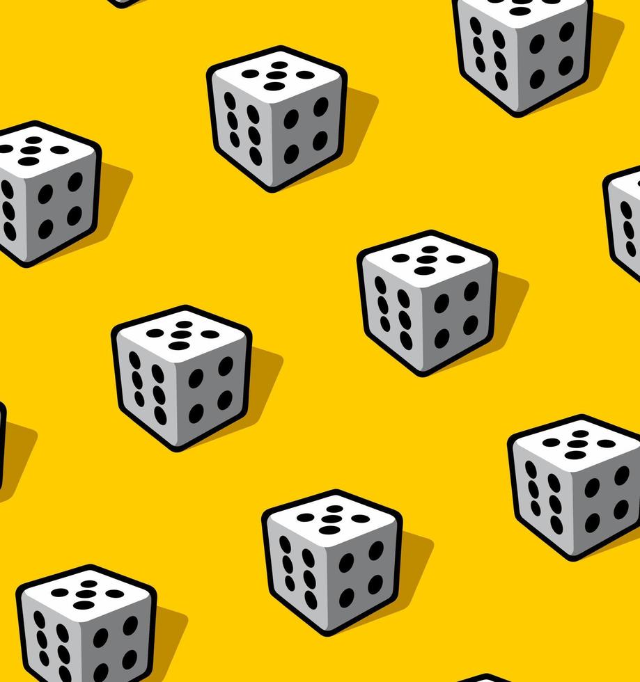 yellow background dice vector