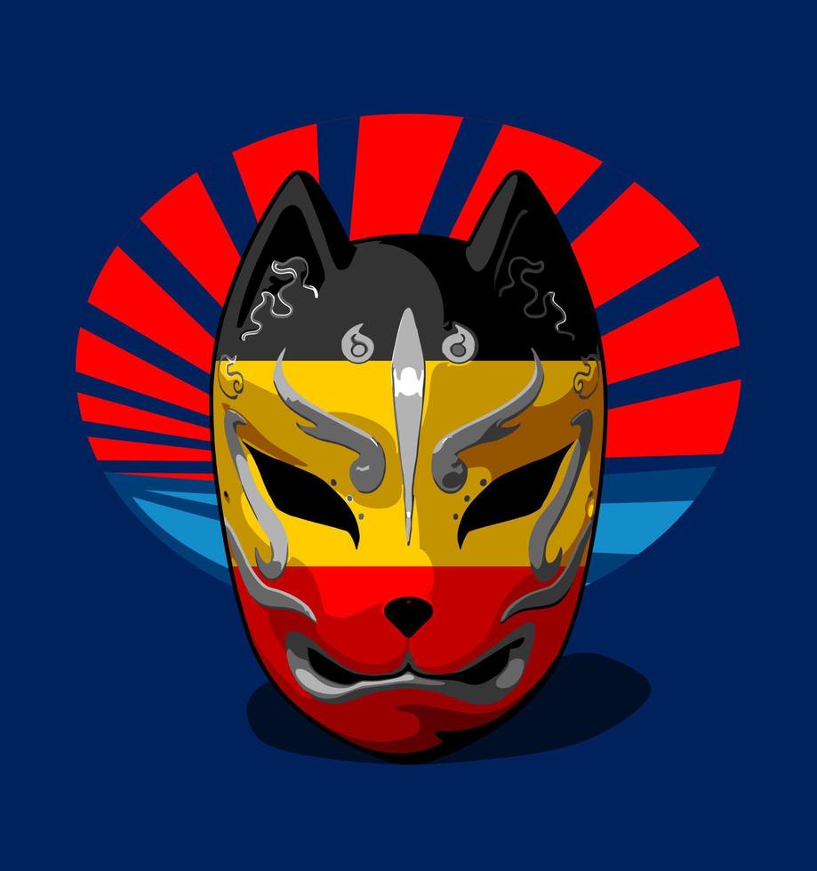 traditional japanese mask vector