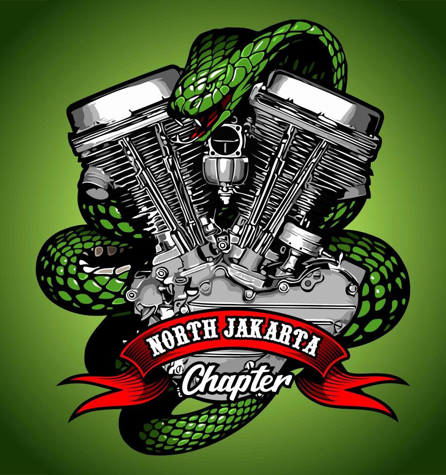 cobra and v-twin engine vector