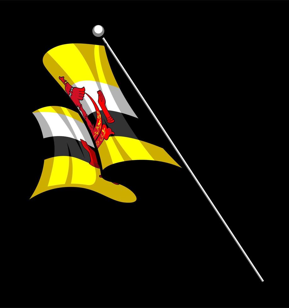 brunei cartoon flag vector