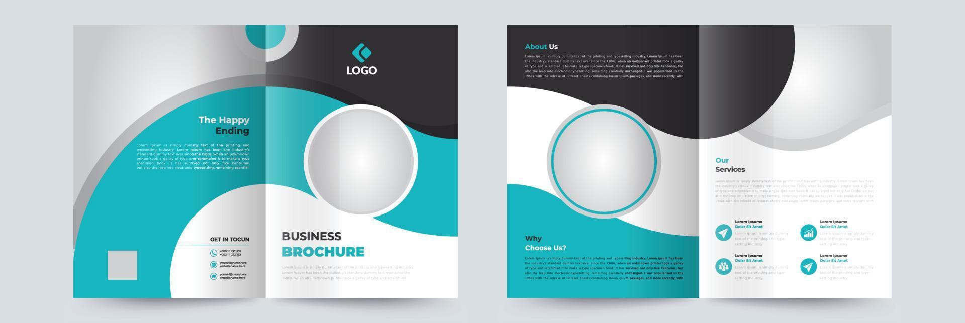 Modern Bifold Brochure Design Template vector