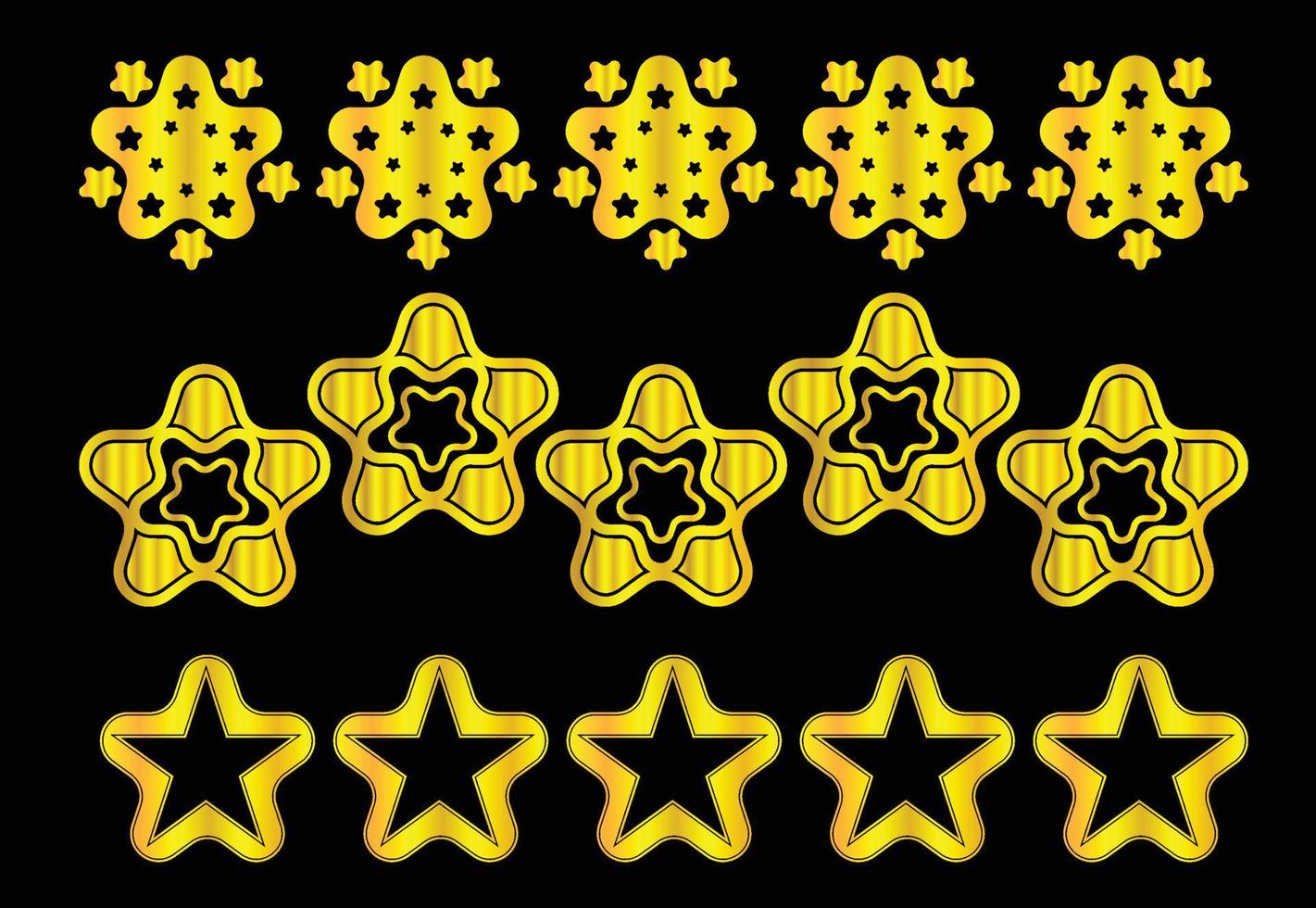 Five stars logo, sticker, icon and t shirt design template vector