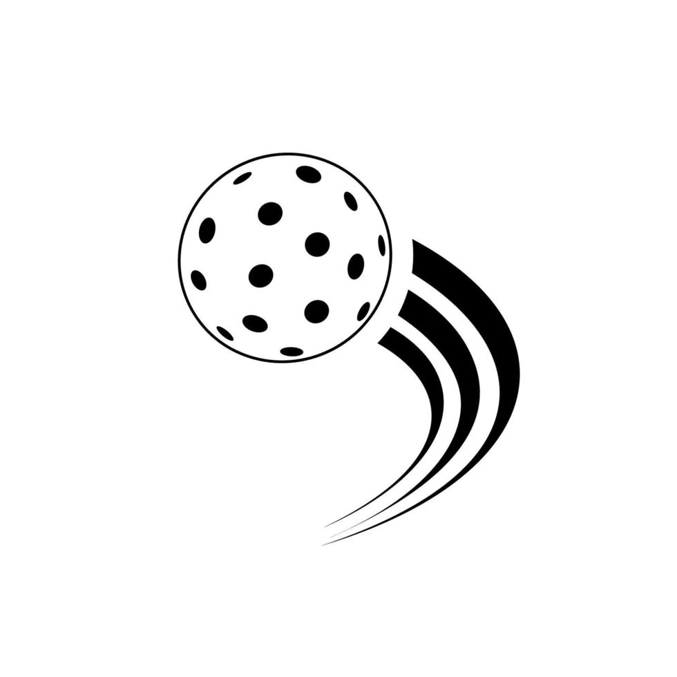 illustration of a flying pickleball on a white background vector