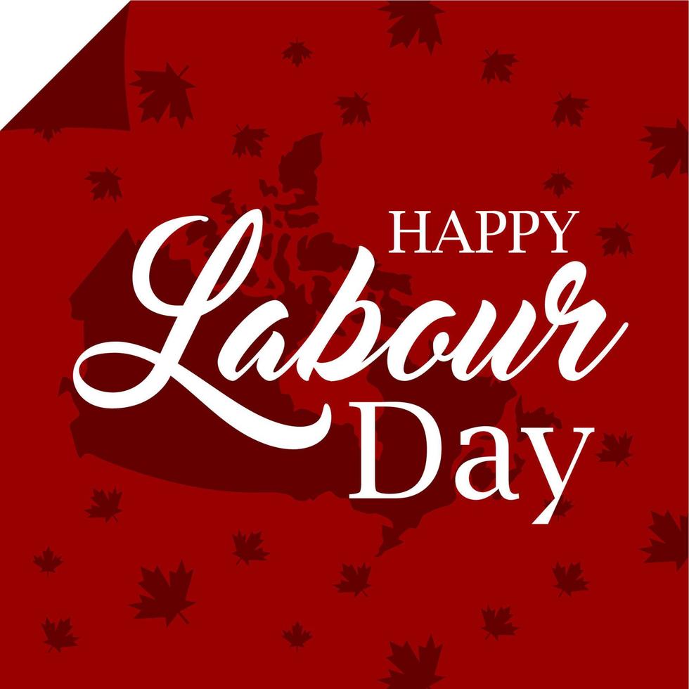 Labor Day in Canada hand drawn  lettering text. Vector illustration for print, card and banner