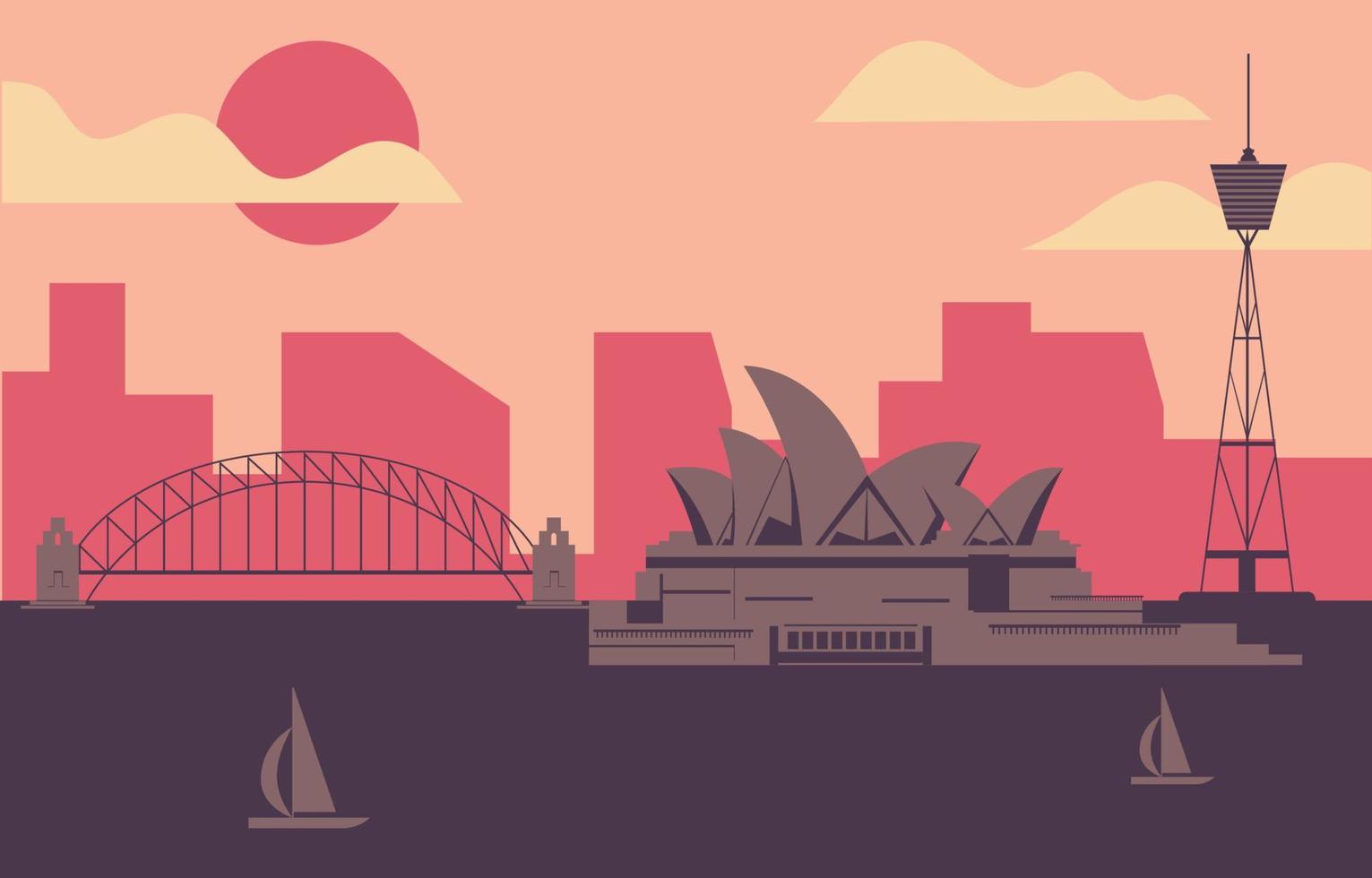 Sydney city illustration vector