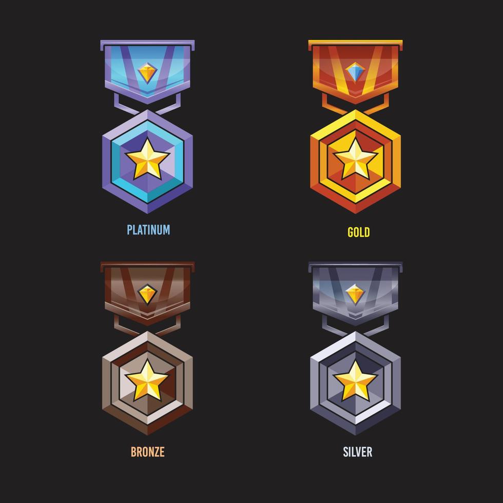 Star Bagde Medal For The Game vector