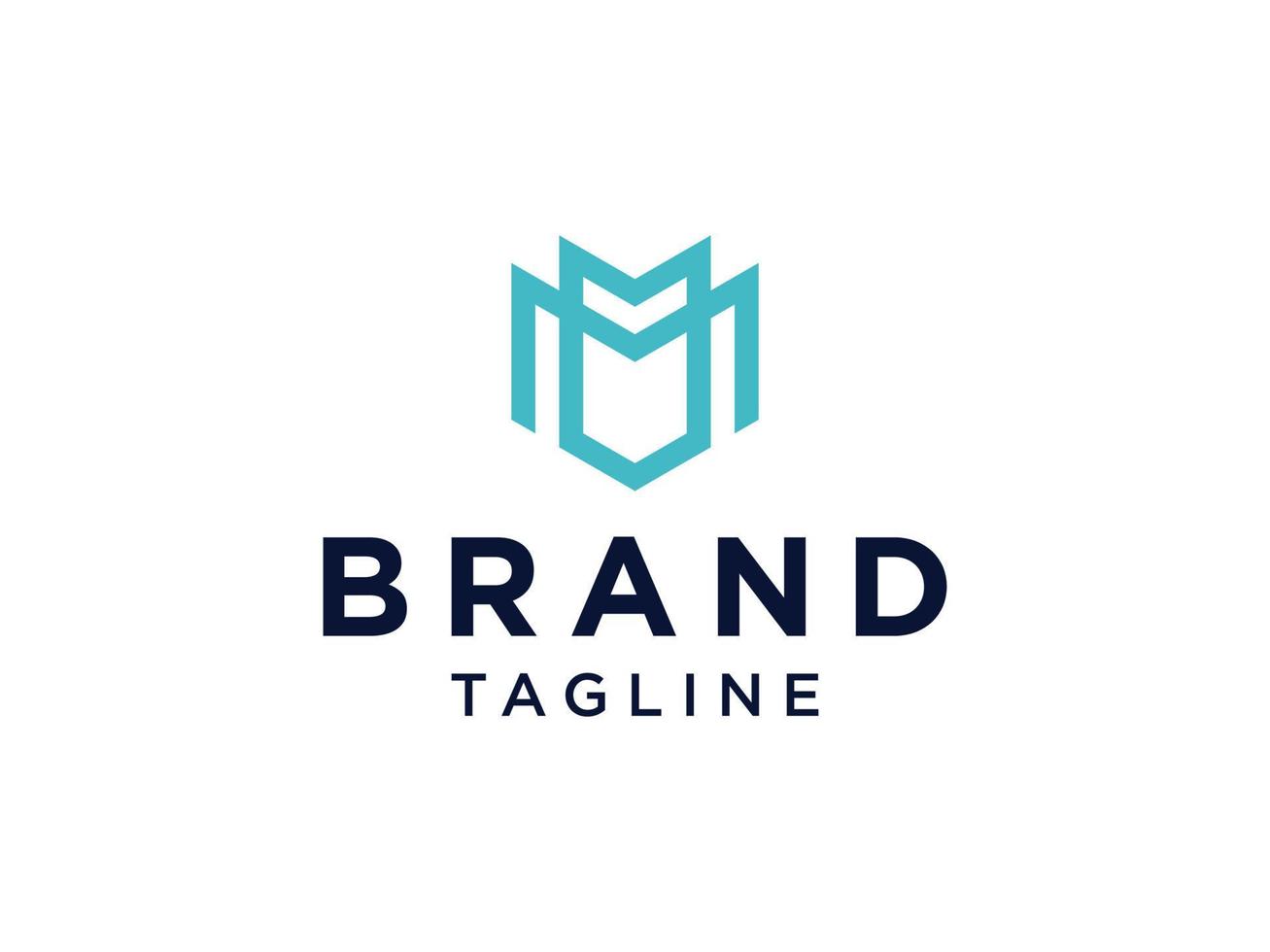 Modern Initial Letter M Logo. Green Geometric Shape M Letter isolated on White Background. Usable for Business and Branding Logos. Flat Vector Logo Design Template Element.