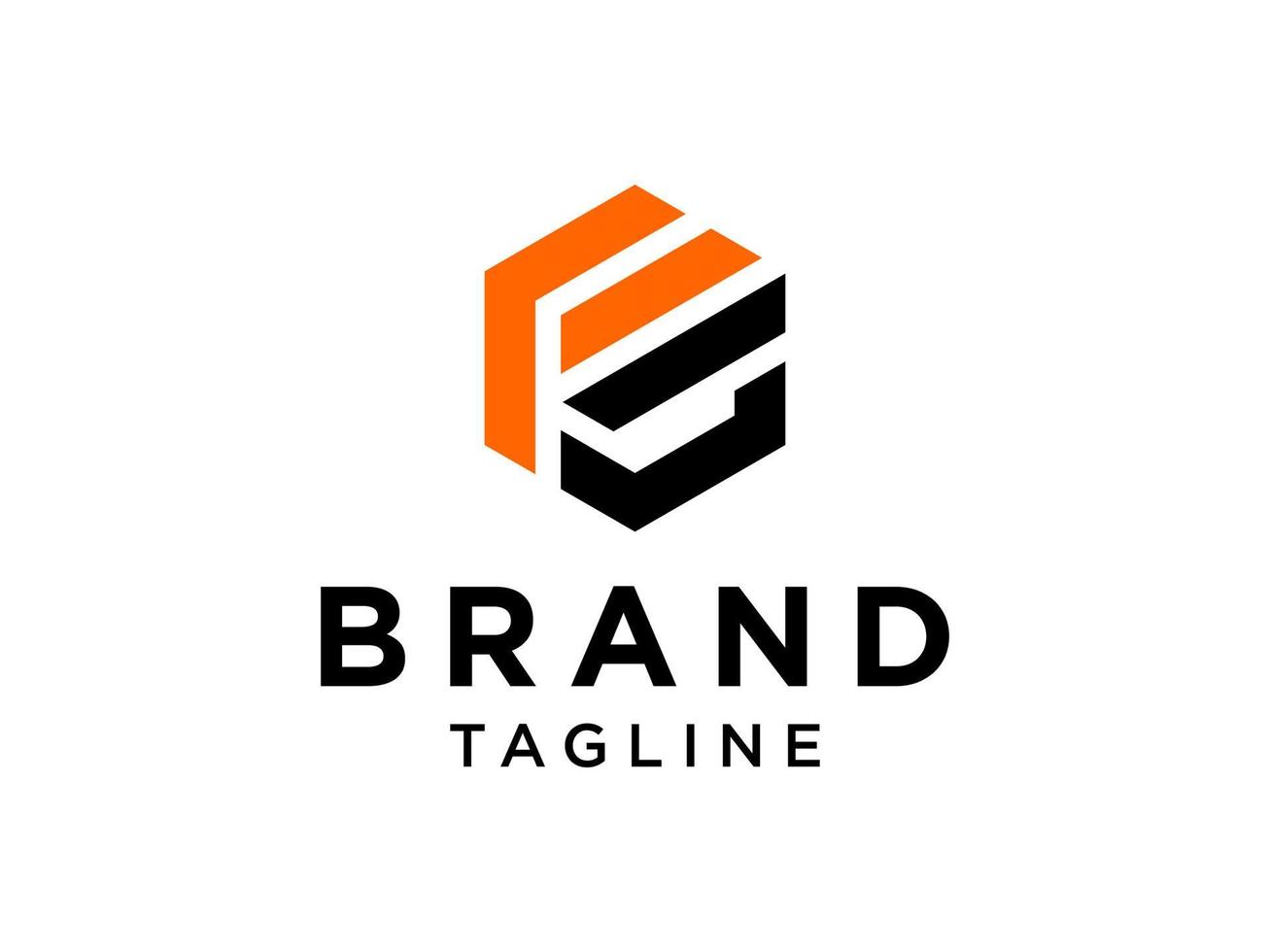 logotipo abstracto de la letra inicial f. forma naranja con espacio negativo letra f dentro. utilizable para logotipos de negocios y tecnología. elemento de plantilla de diseño de logotipo de vector plano.