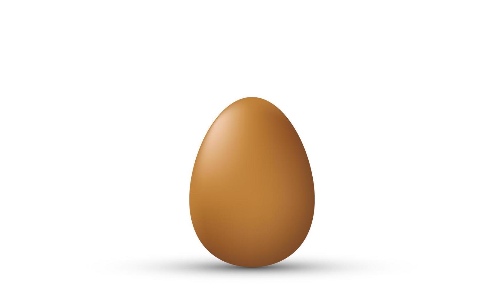 icono de huevo 3d único aislado en vector