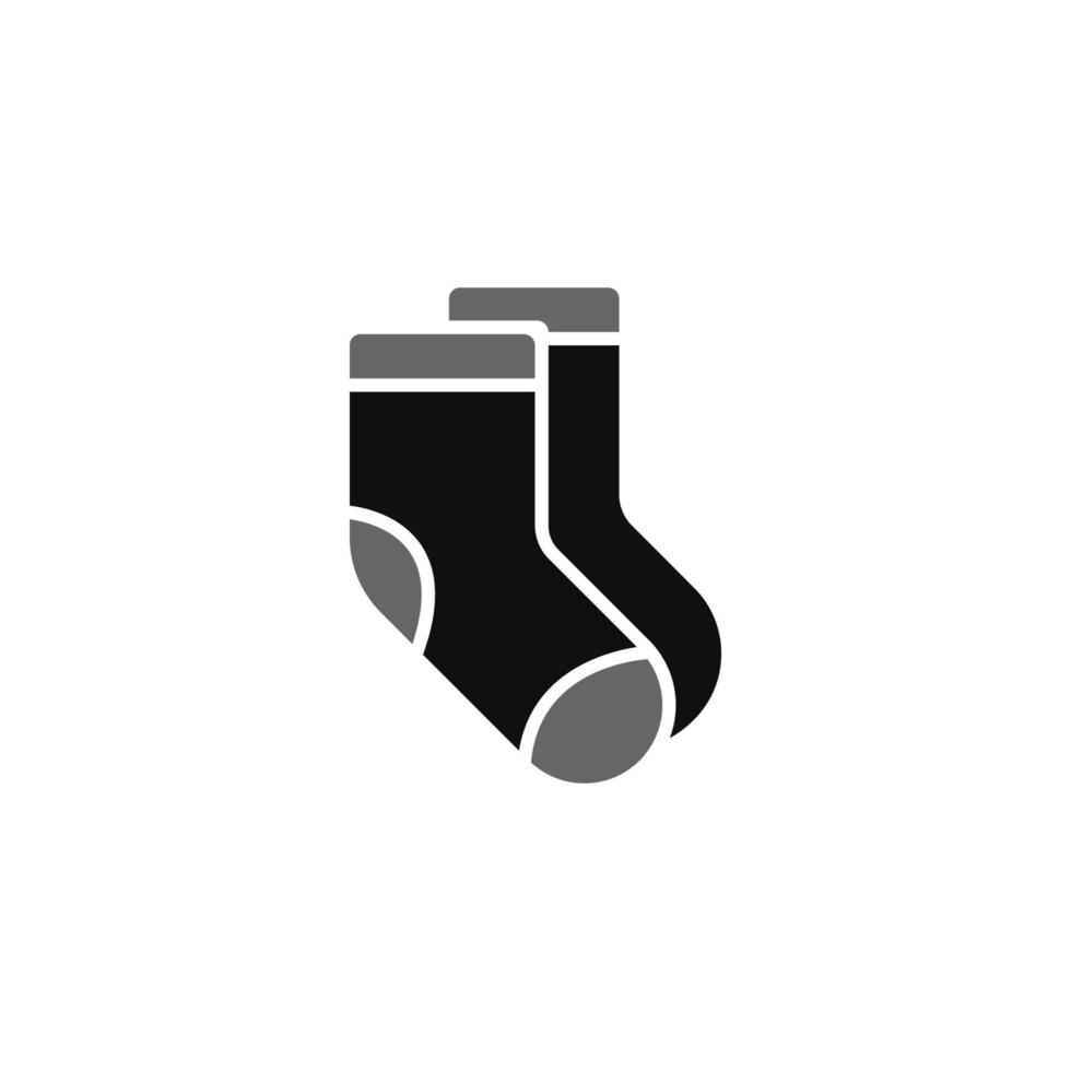plantilla de ilustración de diseño de logotipo de icono de calcetín vector