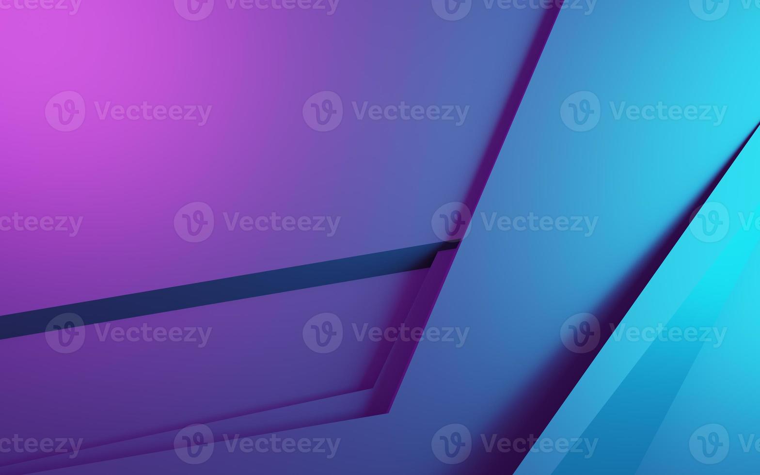 3d rendering of purple and blue abstract geometric background. Cyberpunk concept. Scene for advertising, technology, showcase, banner, cosmetic, fashion, business. Sci-Fi Illustration. Product display photo