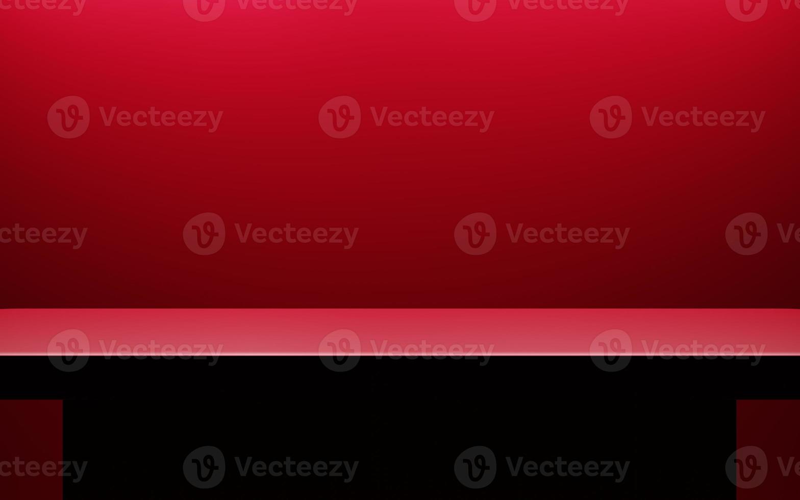3d rendering of empty red podium abstract geometric minimal background. Scene for advertising, cosmetic ads, showcase, presentation, technology, cream, fashion, new year. Illustration. Product display photo