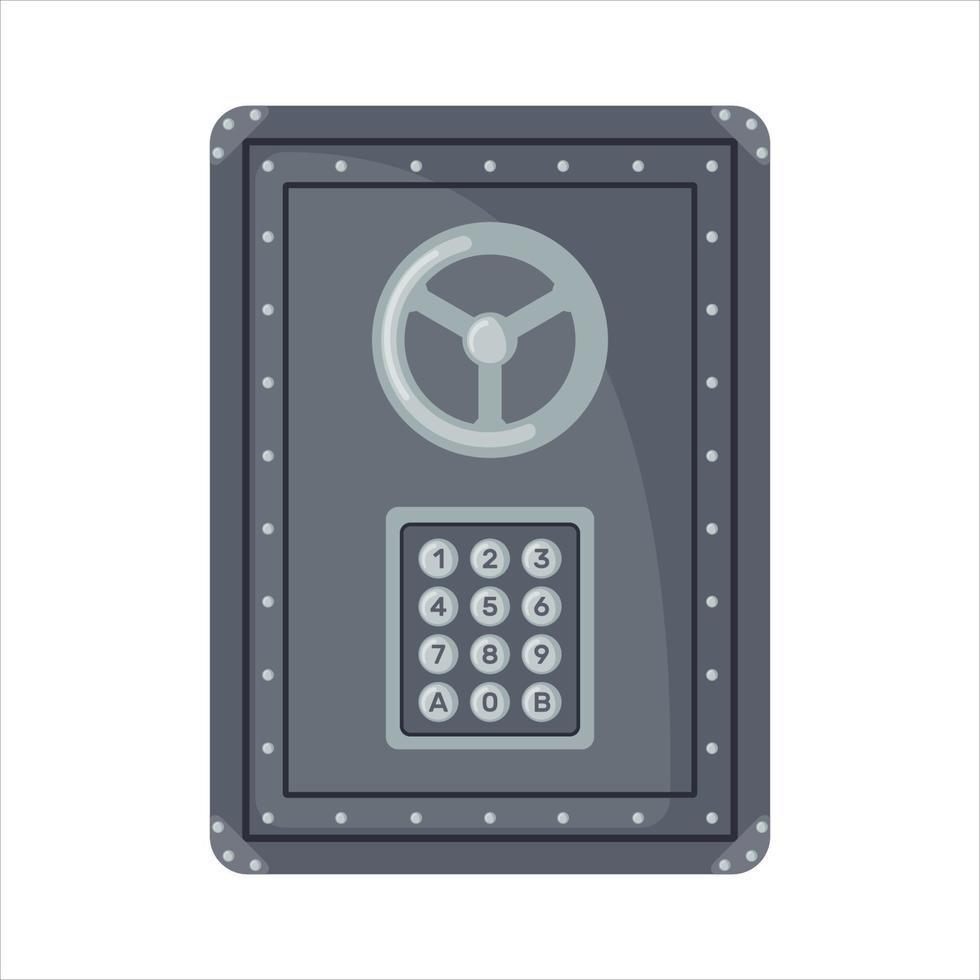 Safe Icon in flat style isolated on white background. Vector illustration.