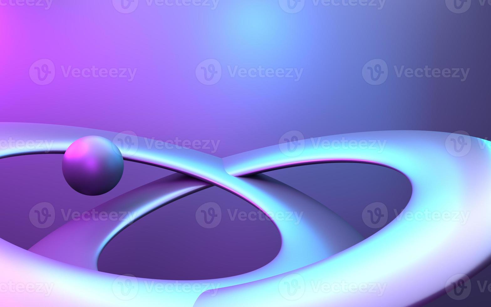 3d rendering of purple and blue abstract minimal concept background with geometric. Scene for advertising, technology, show, banner, cosmetic, fashion, business, sci-fi. Illustration. Product display photo