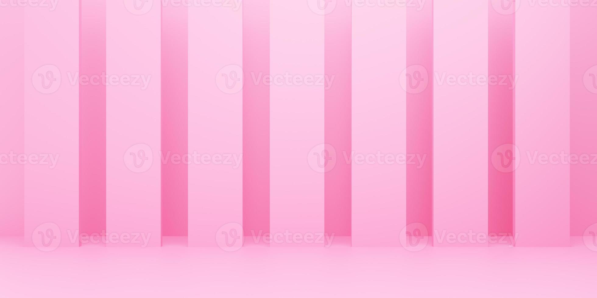 3d rendering of empty pink abstract minimal background. Scene for advertising design, cosmetic ads, show, technology, food, banner, cream, fashion, kid, luxury. Illustration. Product display photo