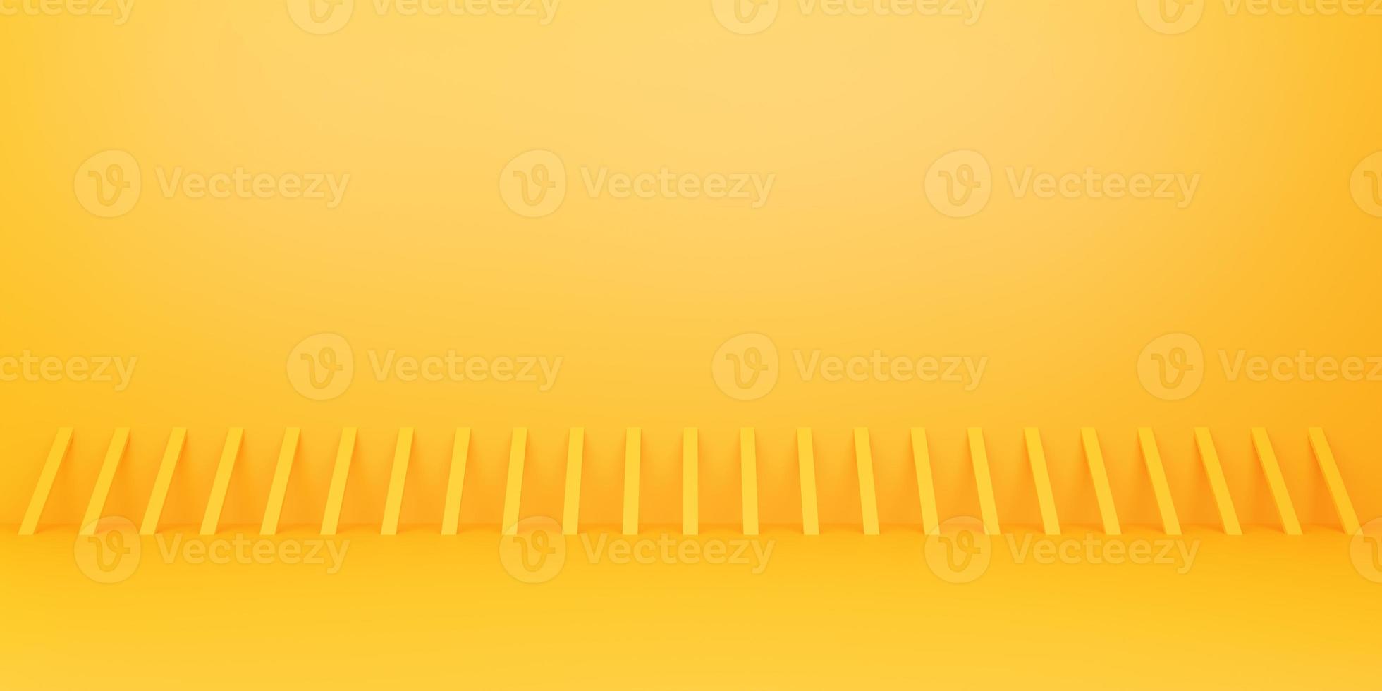 3d rendering of empty yellow orange abstract minimal background. Scene for advertising design, cosmetic ads, show, technology, food, banner, cream, fashion, kid, luxury. Illustration. Product display photo
