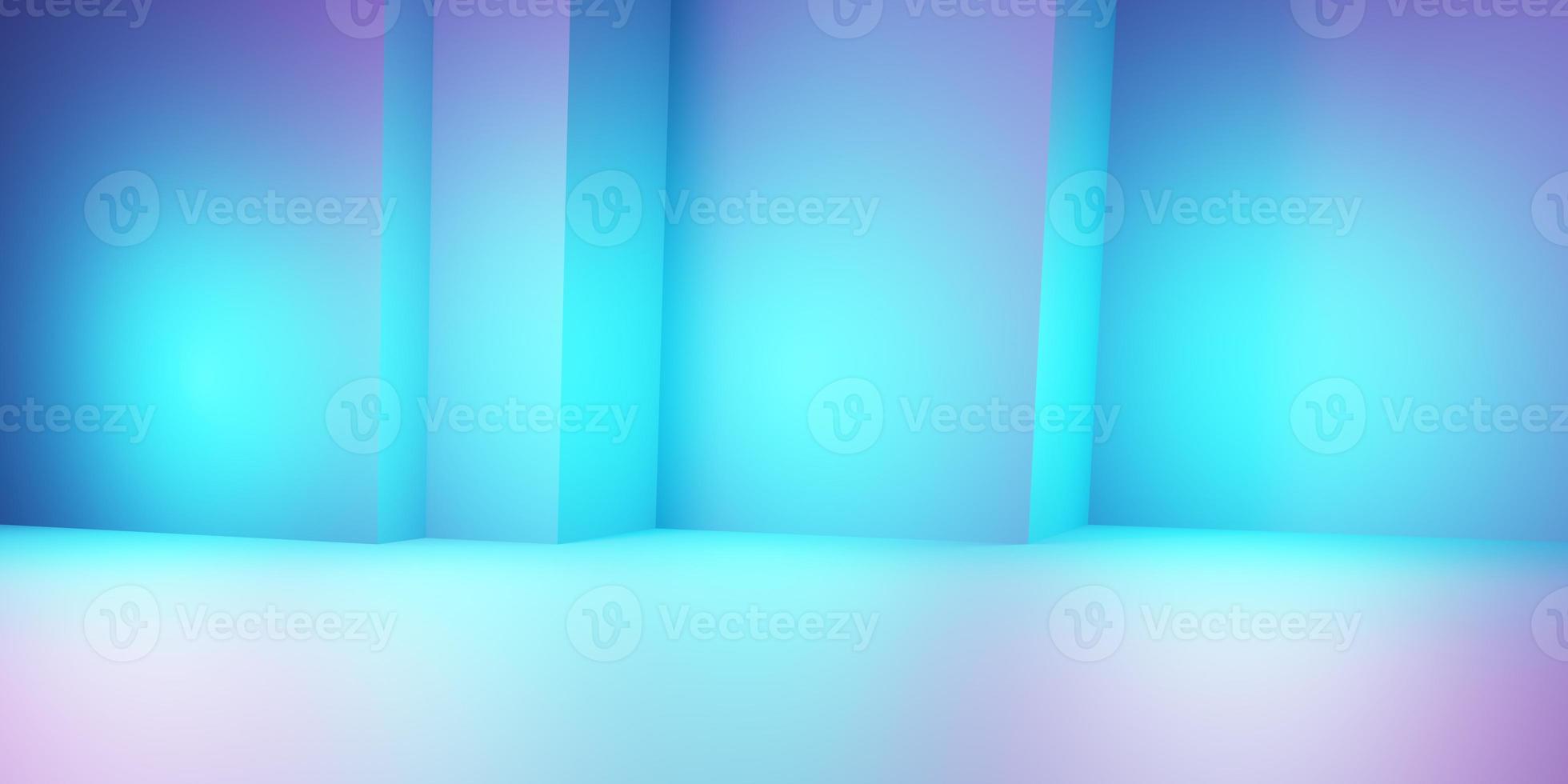 3d rendering of purple and blue abstract geometric background. Cyberpunk concept. Scene for advertising, technology, showcase, banner, cosmetic, fashion, business. Sci-Fi Illustration. Product display photo