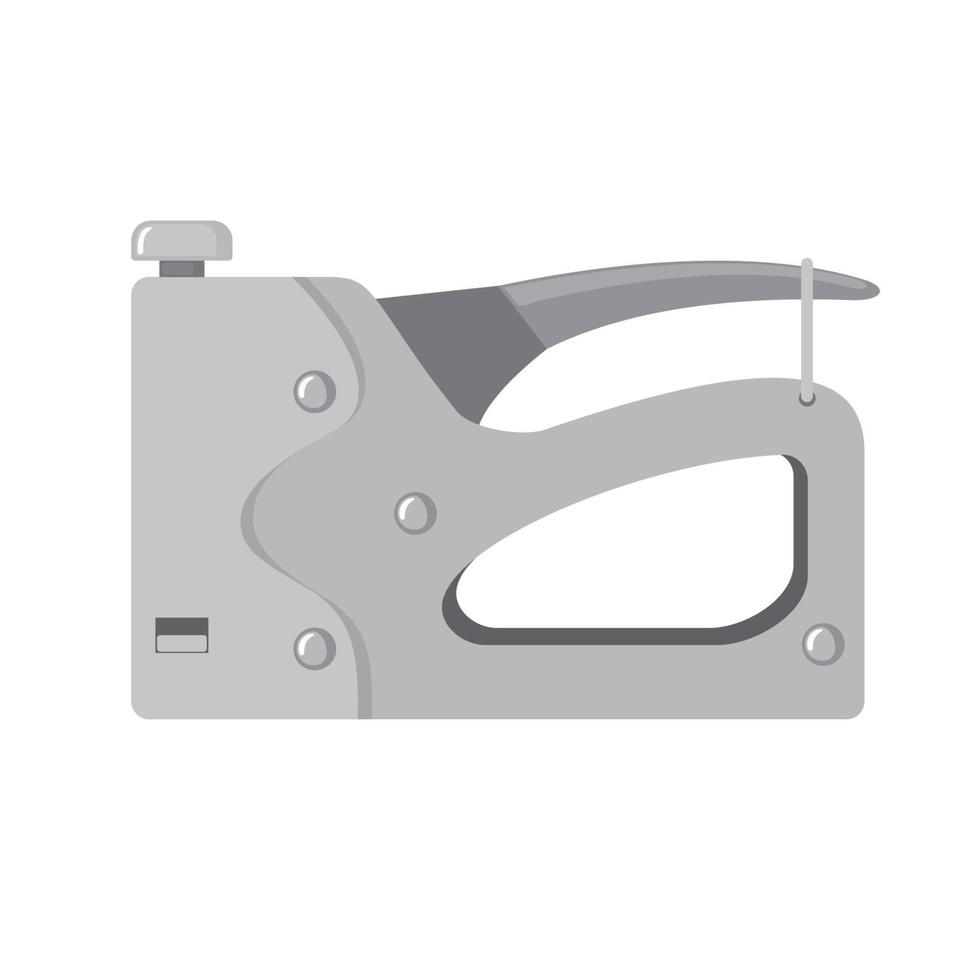 Construction stapler icon in flat style isolated on white background. Staple gun Carpenter tool.. Vector illustration.