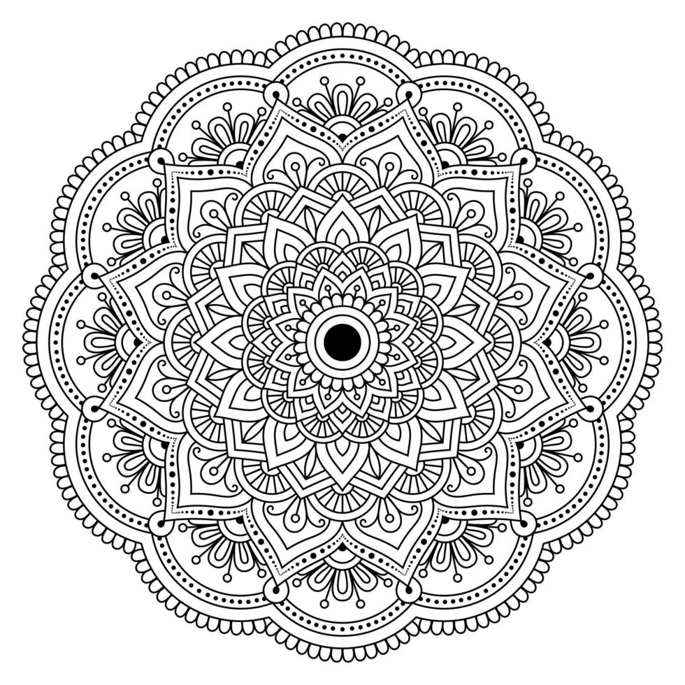 diseños de patrón de ilustración de vector de mandala. tatuaje, islam, árabe, indio. patrón floral mínimo. página del libro para colorear.