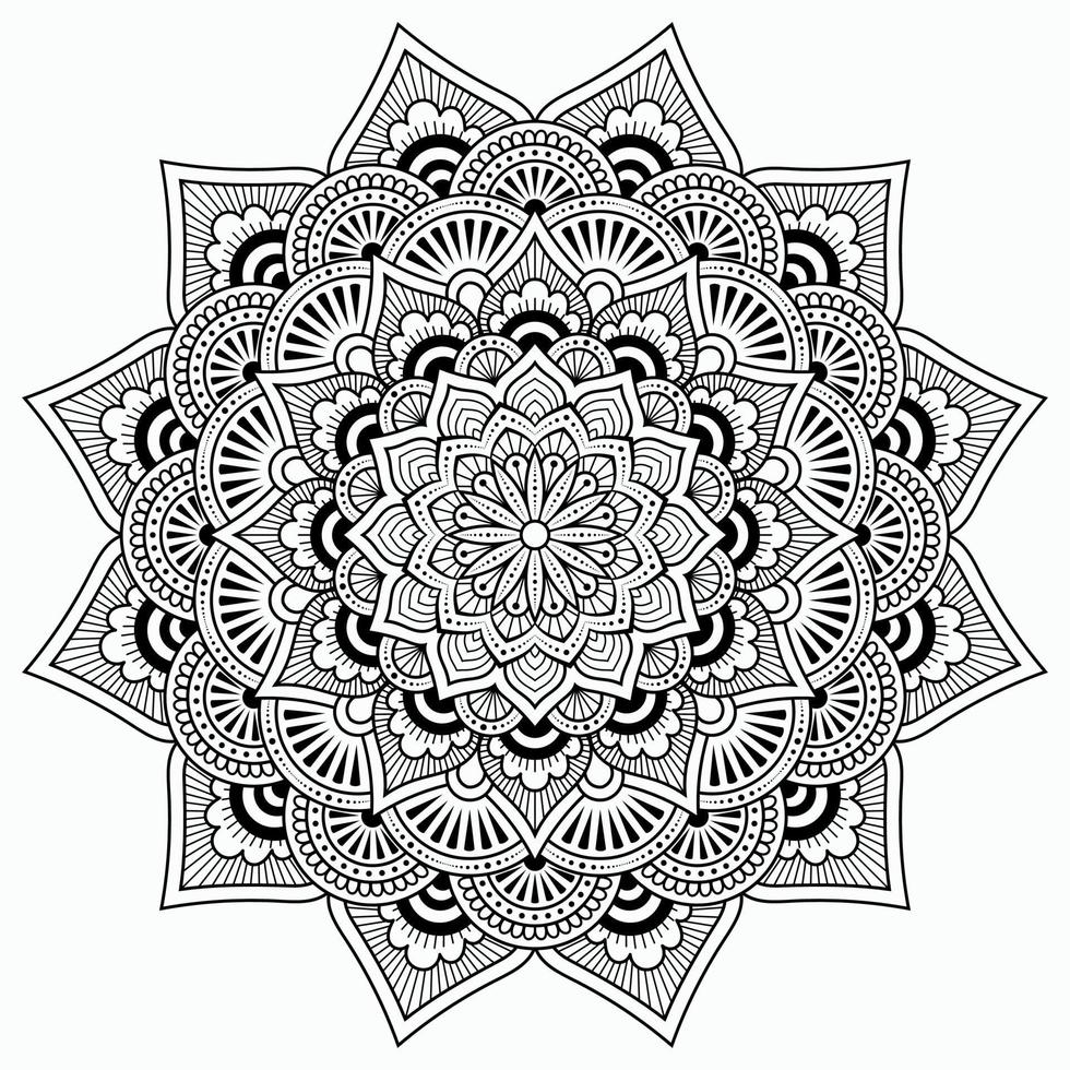 Mandala Vector illustration Pattern Designs. tattoo, Islam, Arabic, Indian. Minimal floral pattern. Coloring book page.