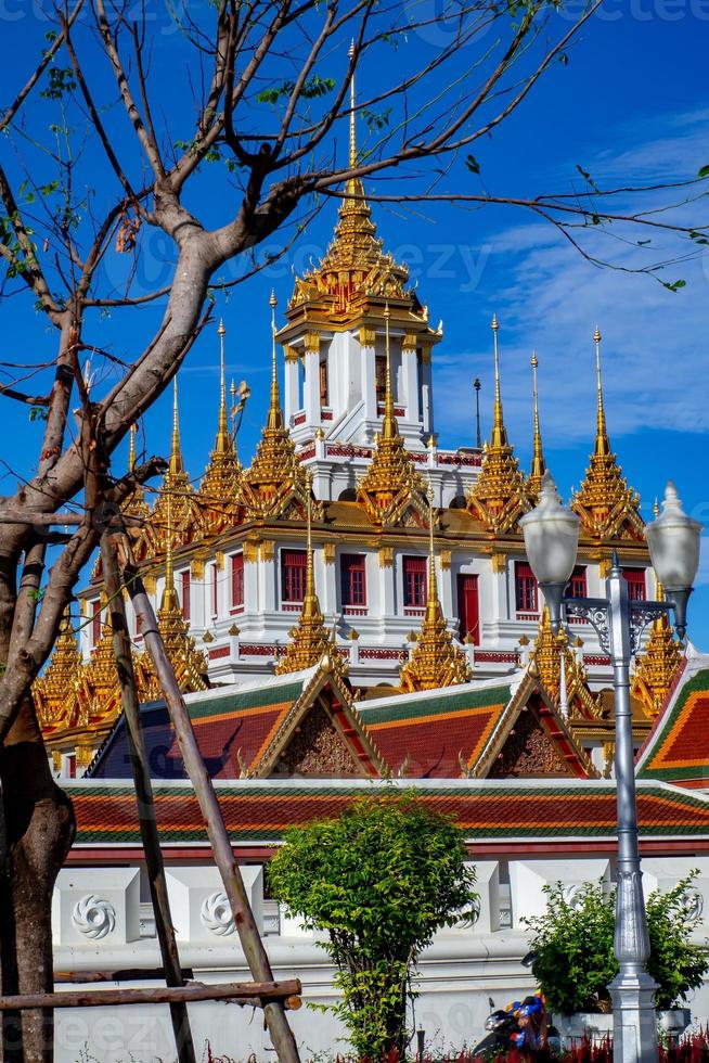 Wat Ratchanaddaram Worawihan It is an old temple that is unique in art and beautiful. It is a famous tourist destination. Located in Bangkok, Thailand photo