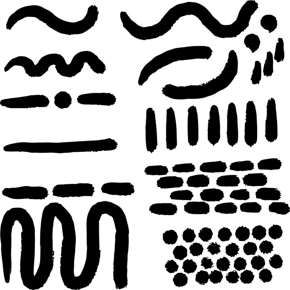 PrintLine marker stroke underline. Marker highlight brush effect. Handwriting vector brush underline stroke collection.