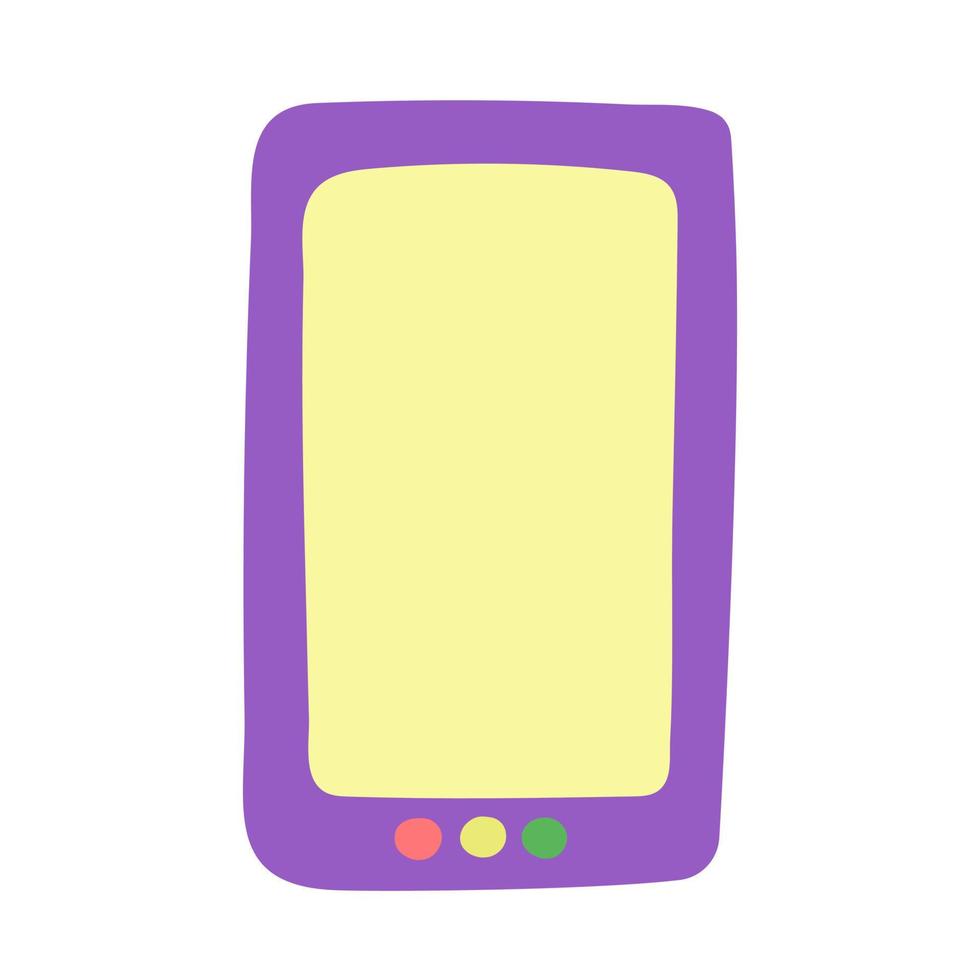 Smartphone icon, vector illustration in retro colorful flat style. Vector cartoon illustration.