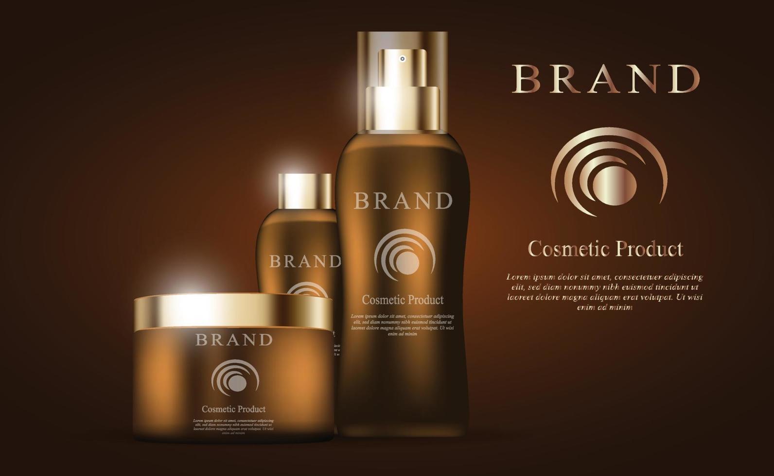 Luxury cosmetics product with luxury background vector, illustrations vector